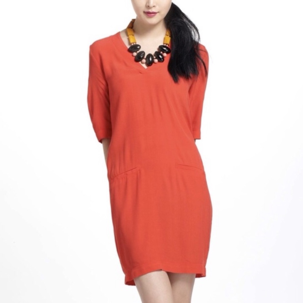 Anthropologie Sam & Lavi Grenadine Shift Dress Med